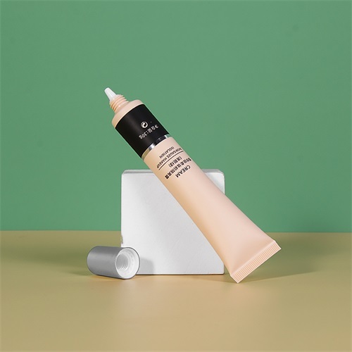 Cosmetic Eye Shadow Tube Packaging 1oz Beige Sample Tubes With Short Nozzle