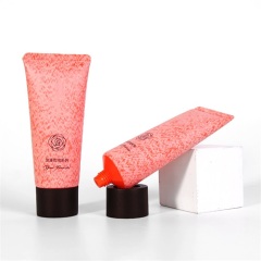 80ml PE Pink Special Texture Pattern Lotion Tube Cosmetic Packaging For Hand Cream