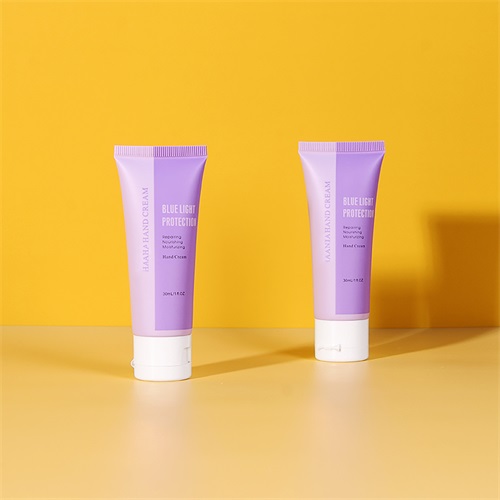 Double Color Purple 30ml Squeezable Cosmetic Lotion Tube Packaging with Flip Cap OEM