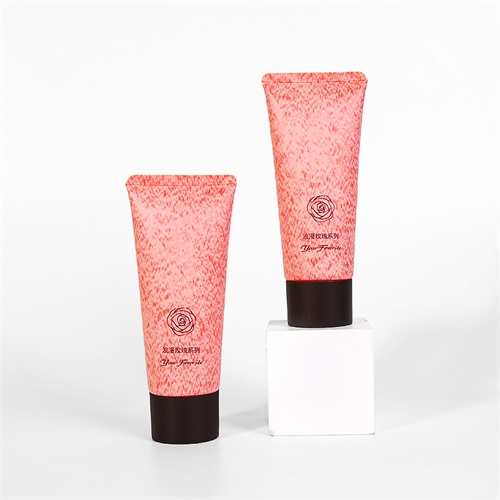 80ml PE Pink Special Texture Pattern Lotion Tube Cosmetic Packaging For Hand Cream