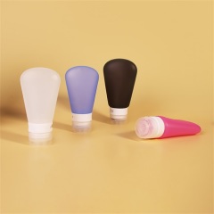 Custom Mini Portable Silicone Travel Squeeze Bottle Reusable Travel Rubber Bottles Tube 60ml