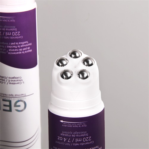 Wholesale 220g Custom PE Body Massage Roller Tube With 5 Roller Balls Applicator Packaging Cosmetic Tubes