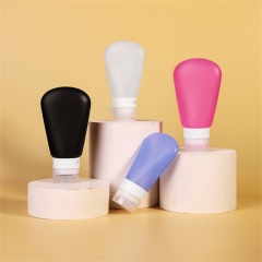 Custom Mini Portable Silicone Travel Squeeze Bottle Reusable Travel Rubber Bottles Tube 60ml