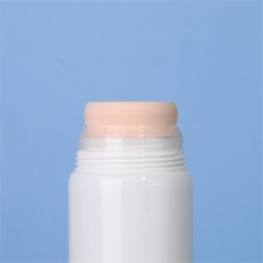 200ml White Skincare Tube Container D50mm With Puff Cosmetic Packaging 195mm