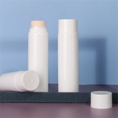 200ml White Skincare Tube Container D50mm With Puff Cosmetic Packaging 195mm