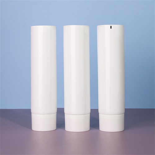200ml White Skincare Tube Container D50mm With Puff Cosmetic Packaging 195mm