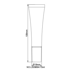 Custom 15ml Long Nozzle Tip White Tube Cosmetic Container D19mm With Golden Cap For Eye Cream Free Sample