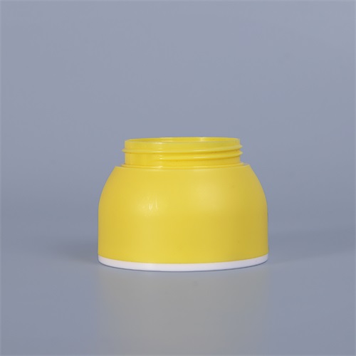 30g Molding Frosted Matte Yellow Double Wall Day and Night Cream Plastic Jar Cream Container for Facial Cleanser