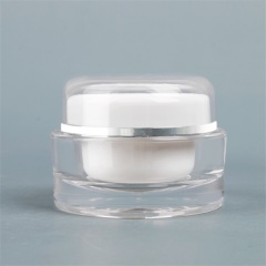 Luxury 30ML Acrylic Cream Jar Double Wall Cosmetic Face Cream Jars with Divider Cosmetic