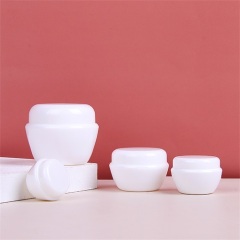 5ml 10ml 20ml 40ml Small White Skincare Cosmetic Jars Cone Shaped Eye Cream Canisters Packaging