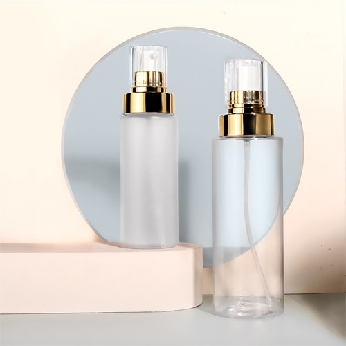 Cosmetic Packaging Plastic PET Bottle Lotion Face Cream Skin Care Container with Gold Lotion Pump 150ml 250ml 270ml