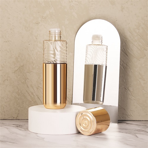 120ml Liquid Lotion Essence Bottle Luxury Plating Gold Round 5g 50g Face Cream Jars for Skincare