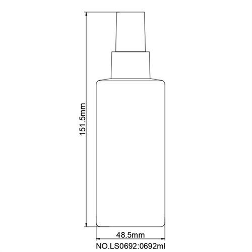 200ml Wholesale Square Shape Plastic Spray Bottle Moisturizing Container Available Customized