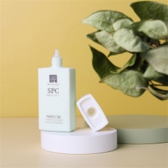 Factory Supply 2oz Soft Touch Square Shaped Plastic Sunscreen Bottle 60ml Sunblock foundation Bottle