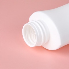 320ml White Round Shape Lotion Pump Bottle With Wood Grain Cover For Shampoo Shower Gel