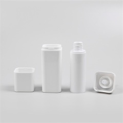 30ml 1oz White Square Acrylic Airless Lotion pump Refillable Bottle For Cosmetic Packaging