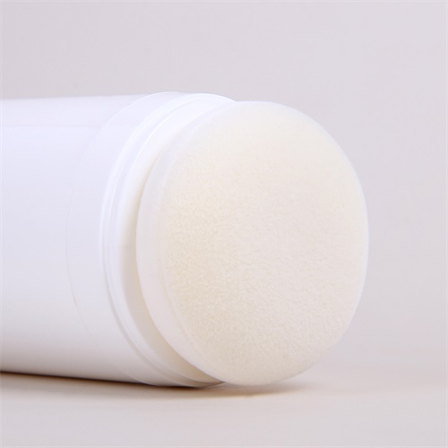 Powder Bottle 100ml White Round PET Plastic Bottle With Powder Puffs for Cosmetic Powder Packaging