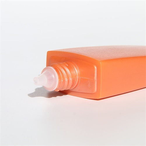 30ml Square Plastic Orange Liquid Foundation Bottle Cream Bottle Packaging