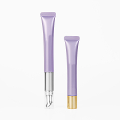 Light Purple Aluminum Laminated ABL Empty Eye Cream Soft Tube with Electric Massage Applicator Packaging or Nozzle Tip