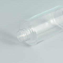 Wholesale Lotion Bottle 150ml Cylinder shape Empty Clear PET Plastic Skincare Packaging With Pump Sprayer
