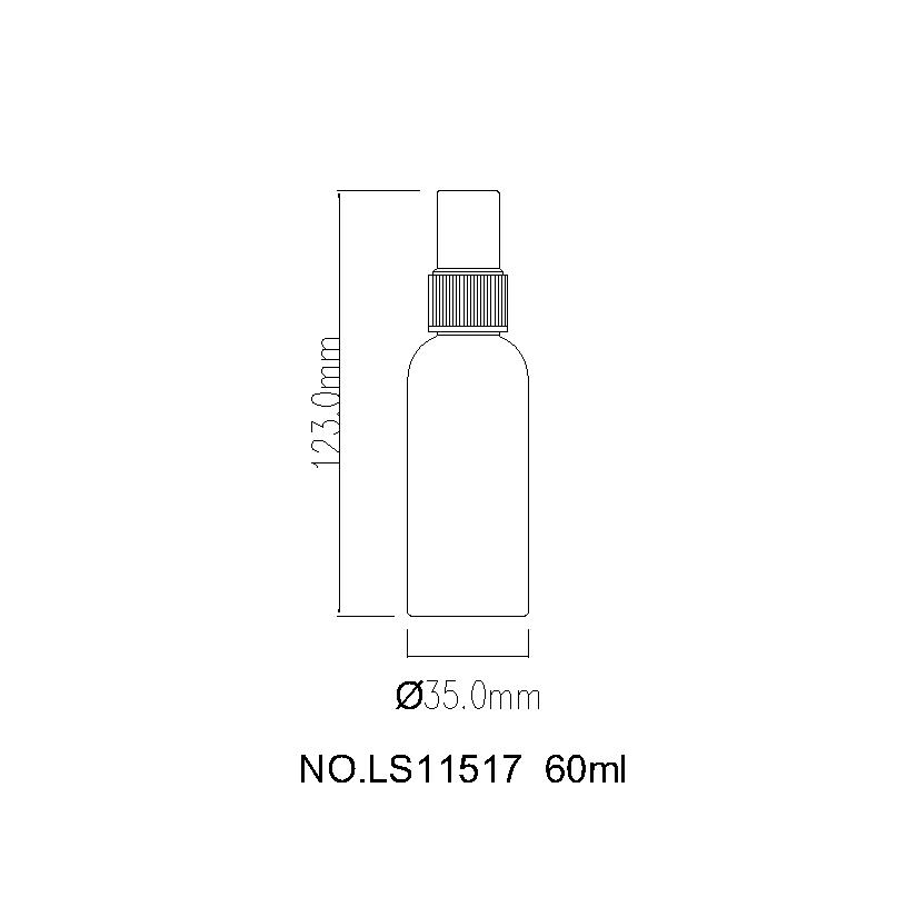 Custom Logo 2oz Reusable Plastic Bottle 60ml Cosmetics Packaging Fine Mist Spray Bottles
