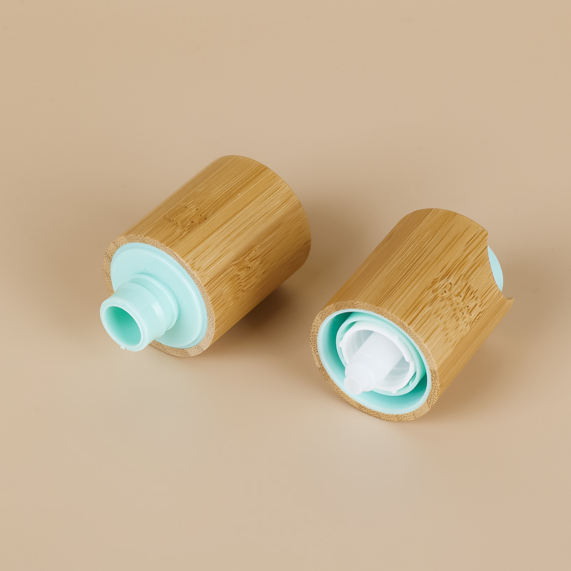 Wholesale Refill 15ml 30ml 50ml luxury bamboo PP airless bottle skincare cream lotion bottles