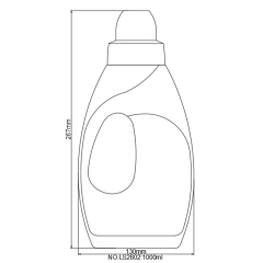 1000ml Household HDPE Laundry Detergent Bottle Liquid Soap Container Empty Bottles