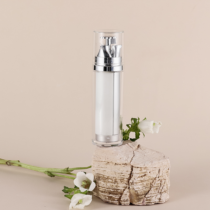 New design luxury 3-chamber bottle 45ml refillable empty lotion container