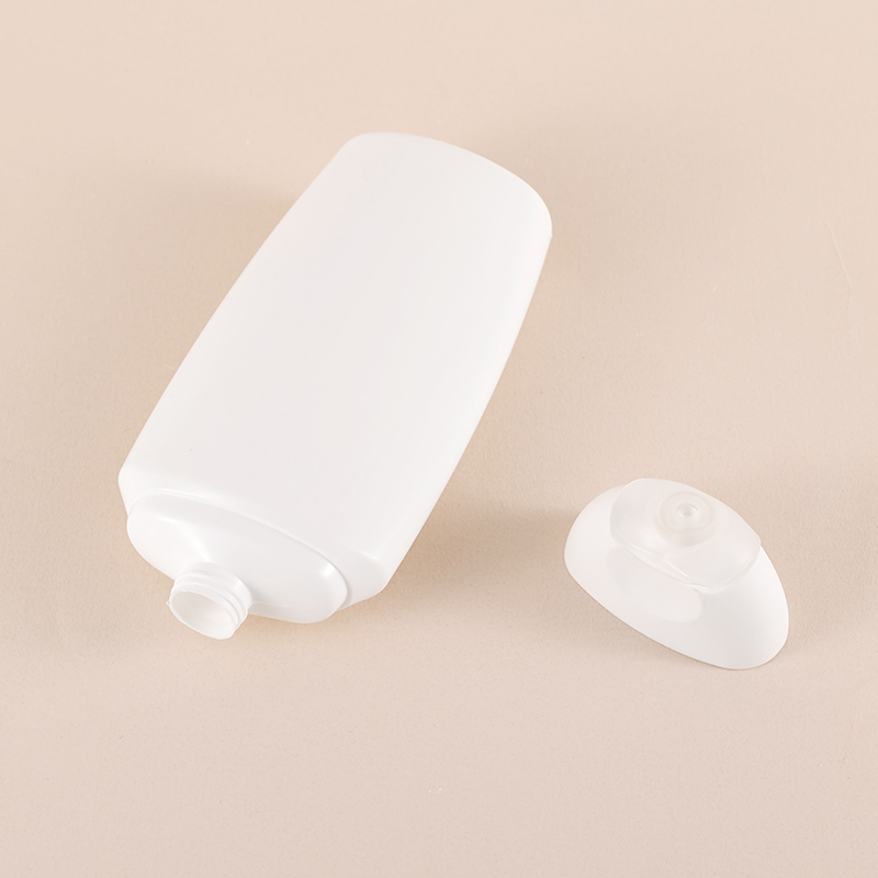 Flat plastic bottle flip cap packaging 260ml PP shampoo body wash container