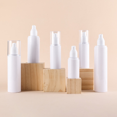 Wholesale plastic lotion bottle skincare packaging with big outer cap