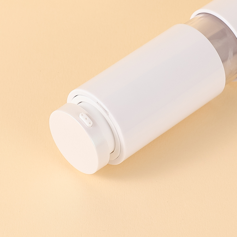 Refillable 3-chamber airless bottle lotion plastic empty cosmetic packaging