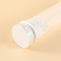 Refillable 3-chamber airless bottle lotion plastic empty cosmetic packaging