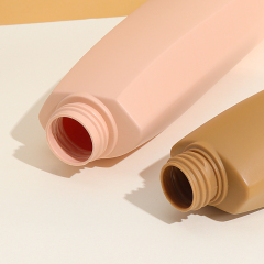 Irregular 300ml 500ml HDPE lotion bottle shampoo body gel packaging with dispensers