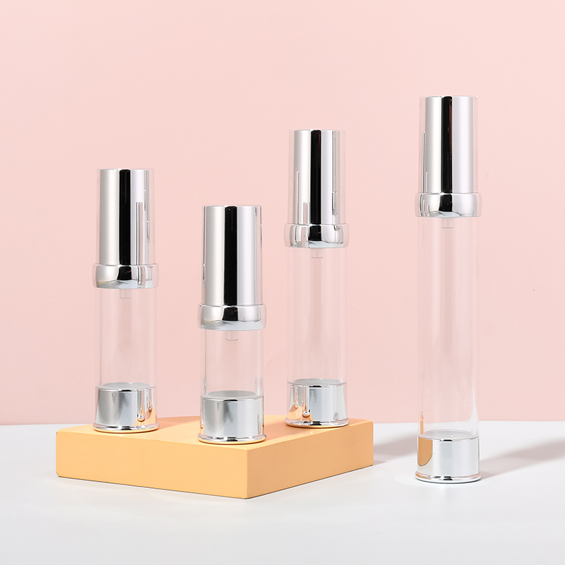 10ml 15ml 20ml 30ml Plating Plastic Airless Pump Bottle For Lotion Skincare
