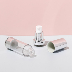 10ml 15ml 20ml 30ml Plating Plastic Airless Pump Bottle For Lotion Skincare