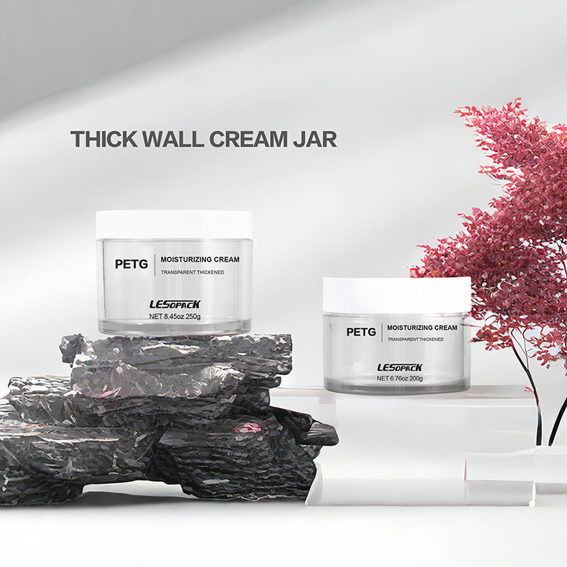 Luxury Thick Wall 200g 250g PETG Cream Jar Skin Care Beauty Packaging