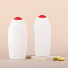 OEM 200ml flat plastic bottle HDPE shampoo bottles flip cap