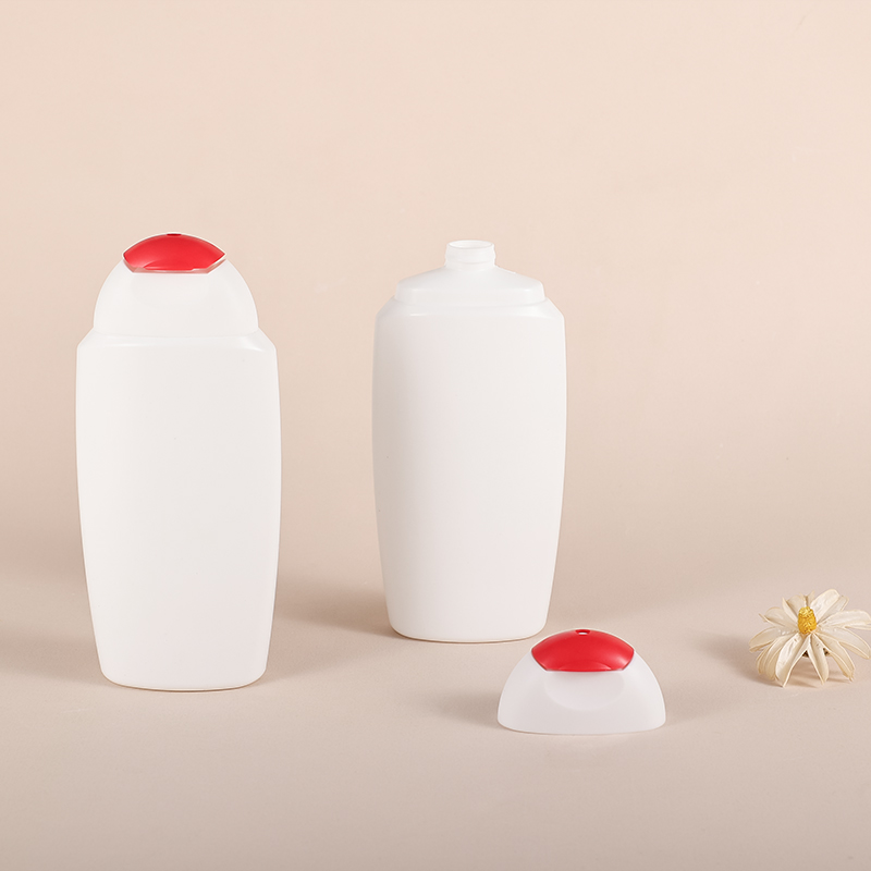 OEM 200ml flat plastic bottle HDPE shampoo bottles flip cap