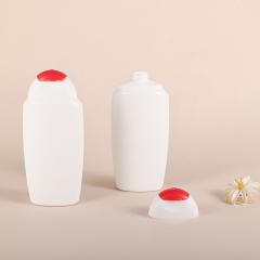 OEM 200ml flat plastic bottle HDPE shampoo bottles flip cap