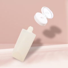 Customized shampoo cleanser flat squeeze tube empty packaging