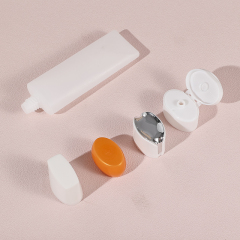 Customized shampoo cleanser flat squeeze tube empty packaging