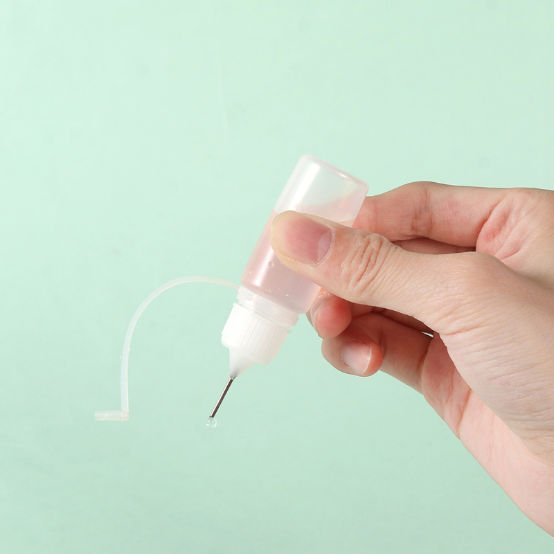 10 Pack Refillable Funnel 15ml LDPE Clear Empty Squirt Mini Bottle For Glue