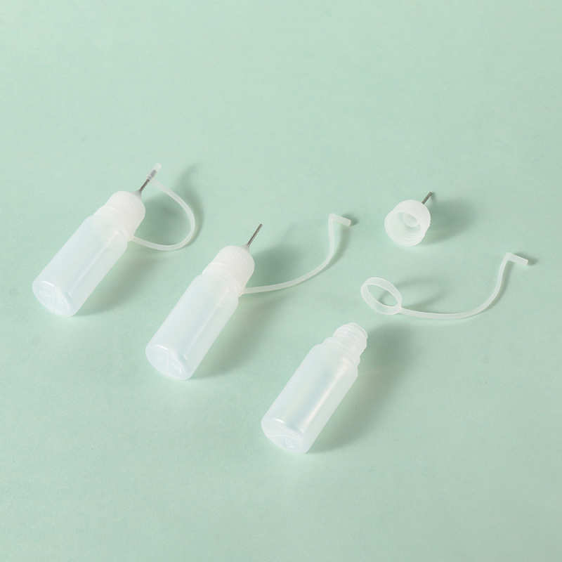 10 Pack Refillable Funnel 15ml LDPE Clear Empty Squirt Mini Bottle For Glue