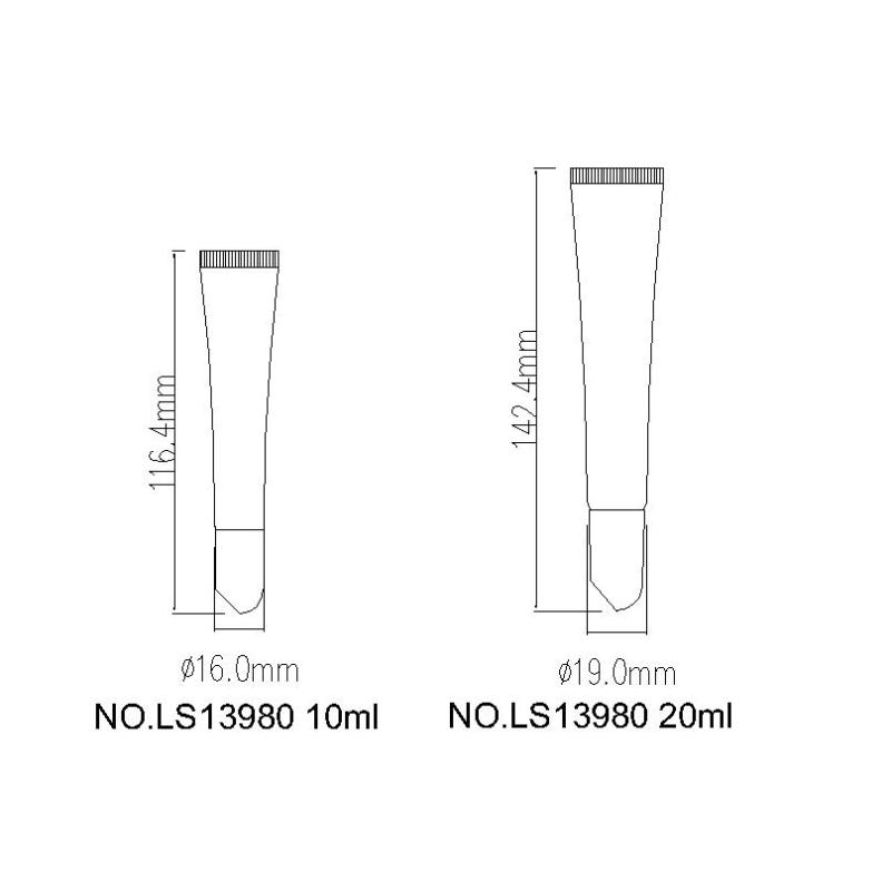 Hot sell 10ml 20ml LDPE mini lip balm soft tubes empty skincare container
