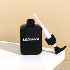 New arrival luxury 150ml PET lotion bottle square shampoo body wash skincare packaging