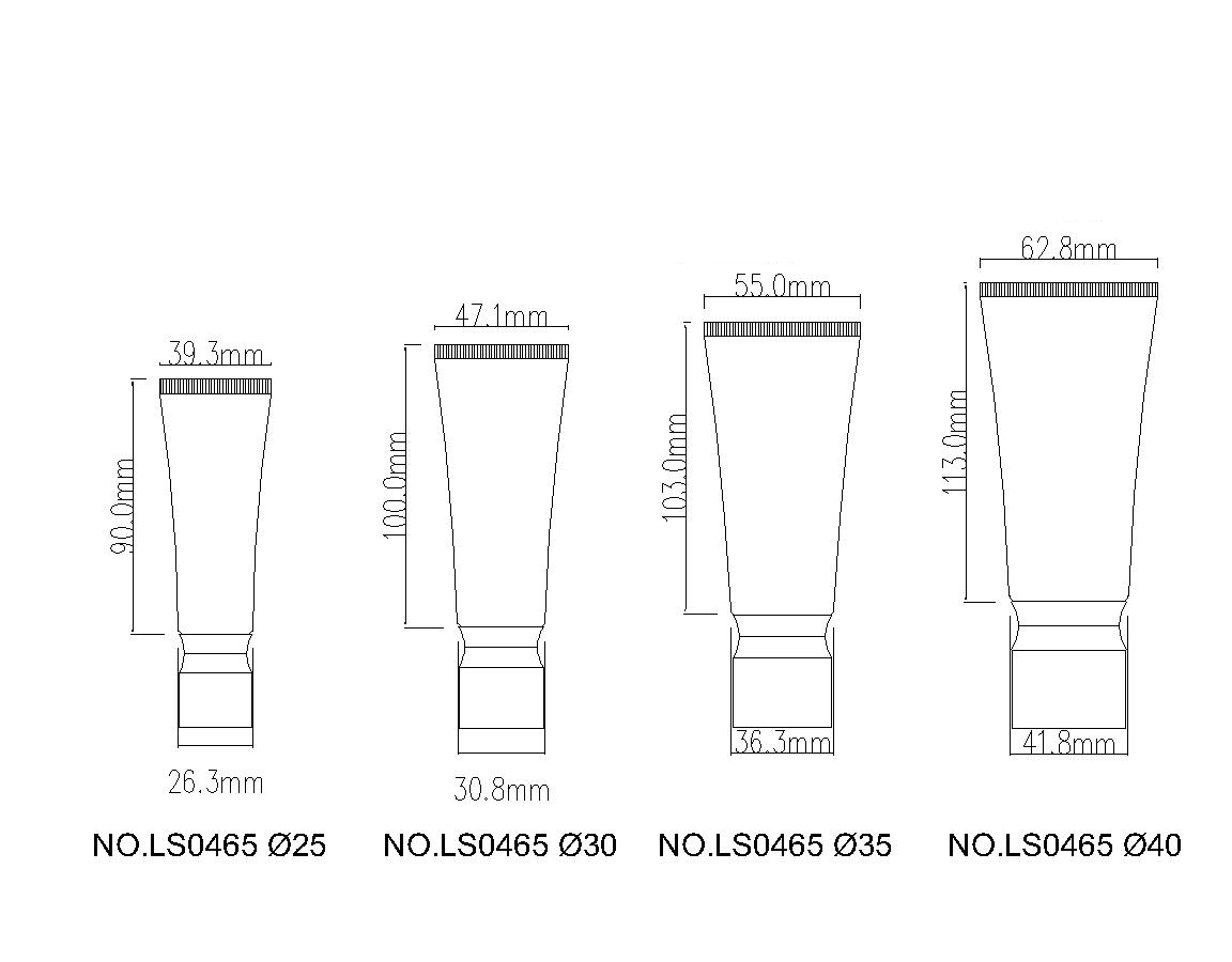 Luxury OEM black golden shoulder round cosmetic squeeze tube hand cream shampoo packaging