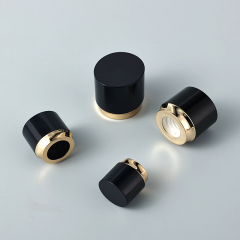 Luxury OEM black golden shoulder round cosmetic squeeze tube hand cream shampoo packaging