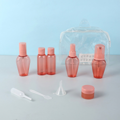 Toiletry set 50ml 60ml pink blue foam PET bottle mist spray lotion pump skincare packaging