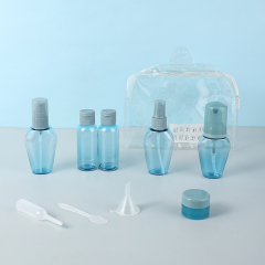 Toiletry set 50ml 60ml pink blue foam PET bottle mist spray lotion pump skincare packaging