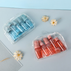Toiletry set 50ml 60ml pink blue foam PET bottle mist spray lotion pump skincare packaging